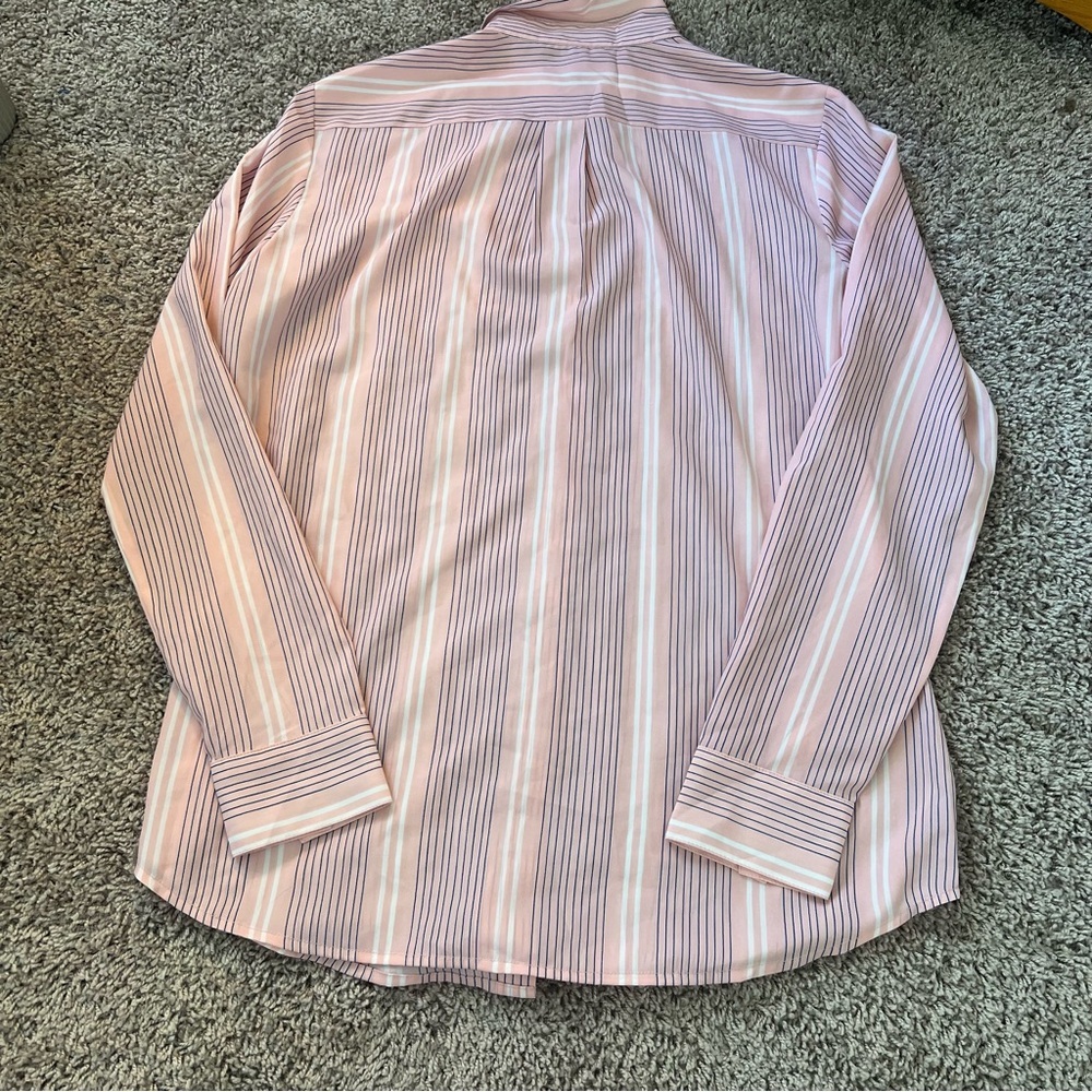 {Banana Republic} Pink and Blue Striped Button Down Shirt - Picture 7 of 7